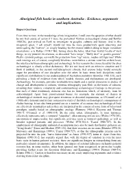 Aboriginal Fish Hooks in Southern Australia : Evidence, Arguments and Implications