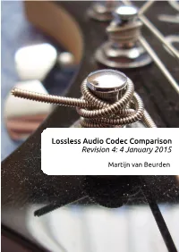 Lossless Audio Codec Comparison