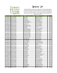 Species List