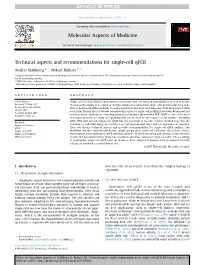 Technical Aspects and Recommendations for Single-Cell Qpcr
