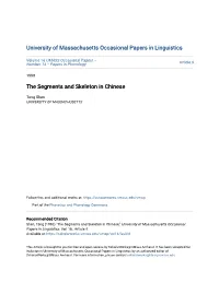 The Segments and Skeleton in Chinese
