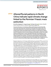 Altered Fluvial Patterns in North China Indicate Rapid Climate Change
