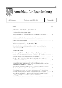 Amtsblatt Für Brandenburg, 2020, Nummer 26
