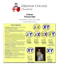 Colour Transcript