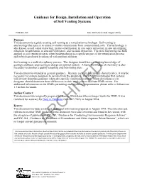 Guidance for Design, Installation and Operation of Soil Venting Systems