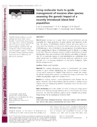 Using Molecular Tools to Guide Management of Invasive Alien