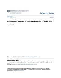 A "Time-Slice" Approach to Tort Law's Component Parts Problem