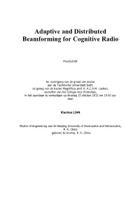 Adaptive and Distributed Beamforming for Cognitive Radio