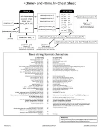 &lt;Ctime&gt; and &lt;Time.H&gt; Cheat Sheet