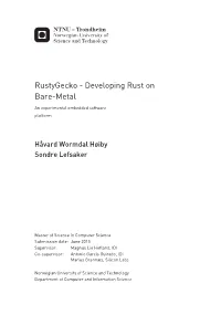 Developing Rust on Bare-Metal