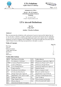 LTA Aircraft Definitions