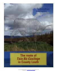 MM 8 the Route of Tain Bo C in County Louth