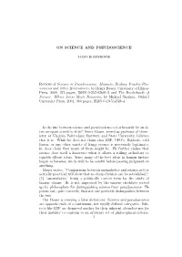 On Science and Pseudoscience
