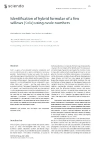 (Salix) Using Ovule Numbers