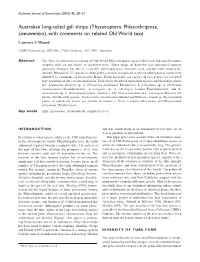 Thysanoptera: Phlaeothripinae, Leeuweniini), with Comments on Related Old World Taxa