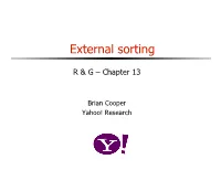 External Sorting