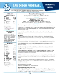 Game Notes Week 3