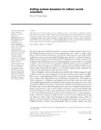 Selling System Dynamics to (Other) Social Scientists