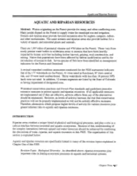 Aquatic and Riparian Resources