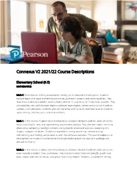 Connexus V2 2021/22 Course Descriptions