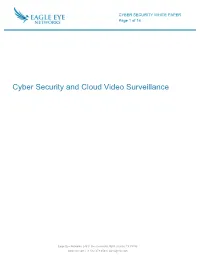 Cyber Security and Cloud Video Surveillance