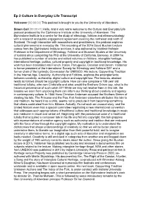 Ep 2 Culture in Everyday Life Transcript