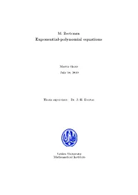 Exponential-Polynomial Equations