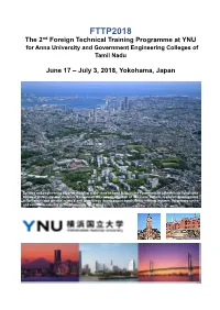 FTTP2018 the 2Nd Foreign Technical Training Programme at YNU for Anna University and Government Engineering Colleges of Tamil Nadu
