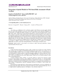 Integration of Spatial Models for Web-Based Risk Assessment of Road Accident