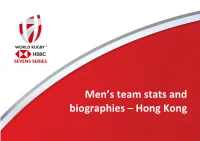 Men's Team Stats and Biographies – Hong Kong