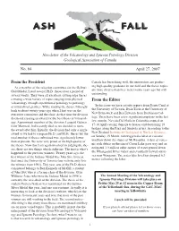 Ashfall to Pact Events, and the State of the Early Atmosphere