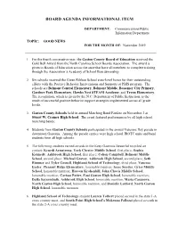 Board Agenda Informational Item