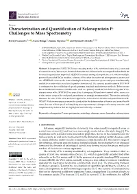 Characterization and Quantification of Selenoprotein P