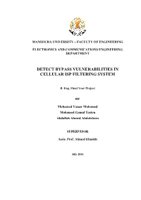 Detect Bypass Vulnerabilities in Cellular Isp Filtering System