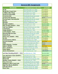 General ABC Assignments