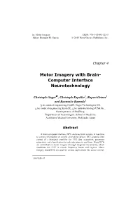 Motor Imagery with Brain- Computer Interface Neurotechnology