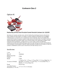 Cookware-Class 2 Option #1