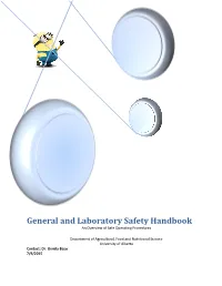 General and Laboratory Safety Handbook an Overview of Safe Operating Procedures