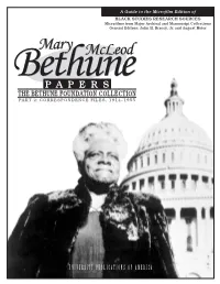 Mcleod Bethune Papers: the Bethune Foundation Collection Part 2: Correspondence Files, 1914–1955