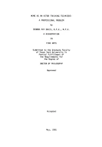 Mime. This Study Was Executed in a Four-Month Class Taught at Texas Tech University