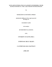 THE CASE of BOTETI RIVER SUB-BASIN by MOSEKI RONALD