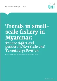 Trends in Small- Scale Fishery in Myanmar