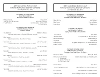 2015 Concert Programs