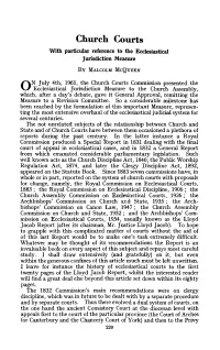 Church Courts with Particular Reference to the Ecclesiastical Jurisdiction Measure