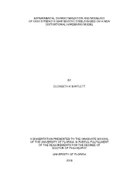 Experimental Characterization and Modeling of High Strength Martensitic Steels Based on a New Distortional Hardening Model