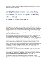 Getting the Most from a Surname Study: Semantics, DNA and Computer Modelling (Third Edition)