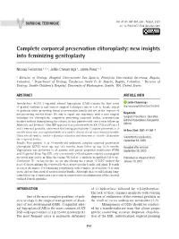 New Insights Into Feminizing Genitoplasty ______