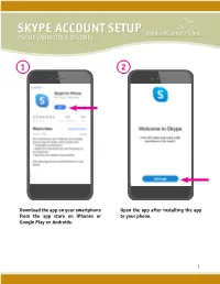 Skype Account Setup