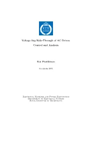Voltage Sag Ride-Through of AC Drives: Control and Analysis
