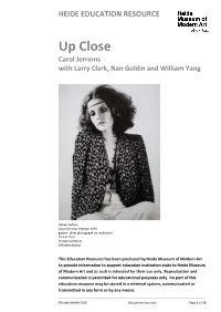 Carol Jerrems with Larry Clark, Nan Goldin and William Yang